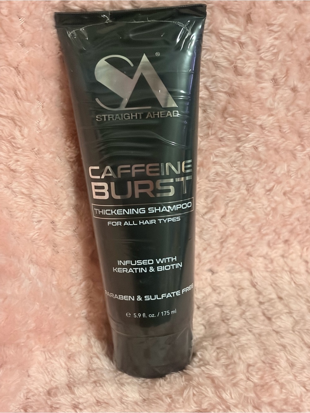 SA Straight Ahead Caffeine Burst Thickening Shampoo Keratin Biotin 5.9 fl oz